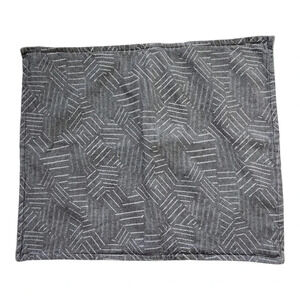 West Elm Gray Geometric Woven Pillow Sham Standard Size 20"x26"